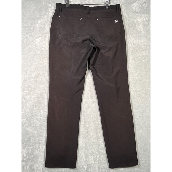 Footjoy Pants Mens 34x32 Black Golf Performance Athletic Fit *SEVERE FADING - Picture 6 of 12